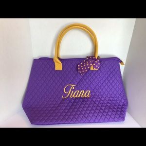 Purple Bag with the Name “Tiana” Embroidered